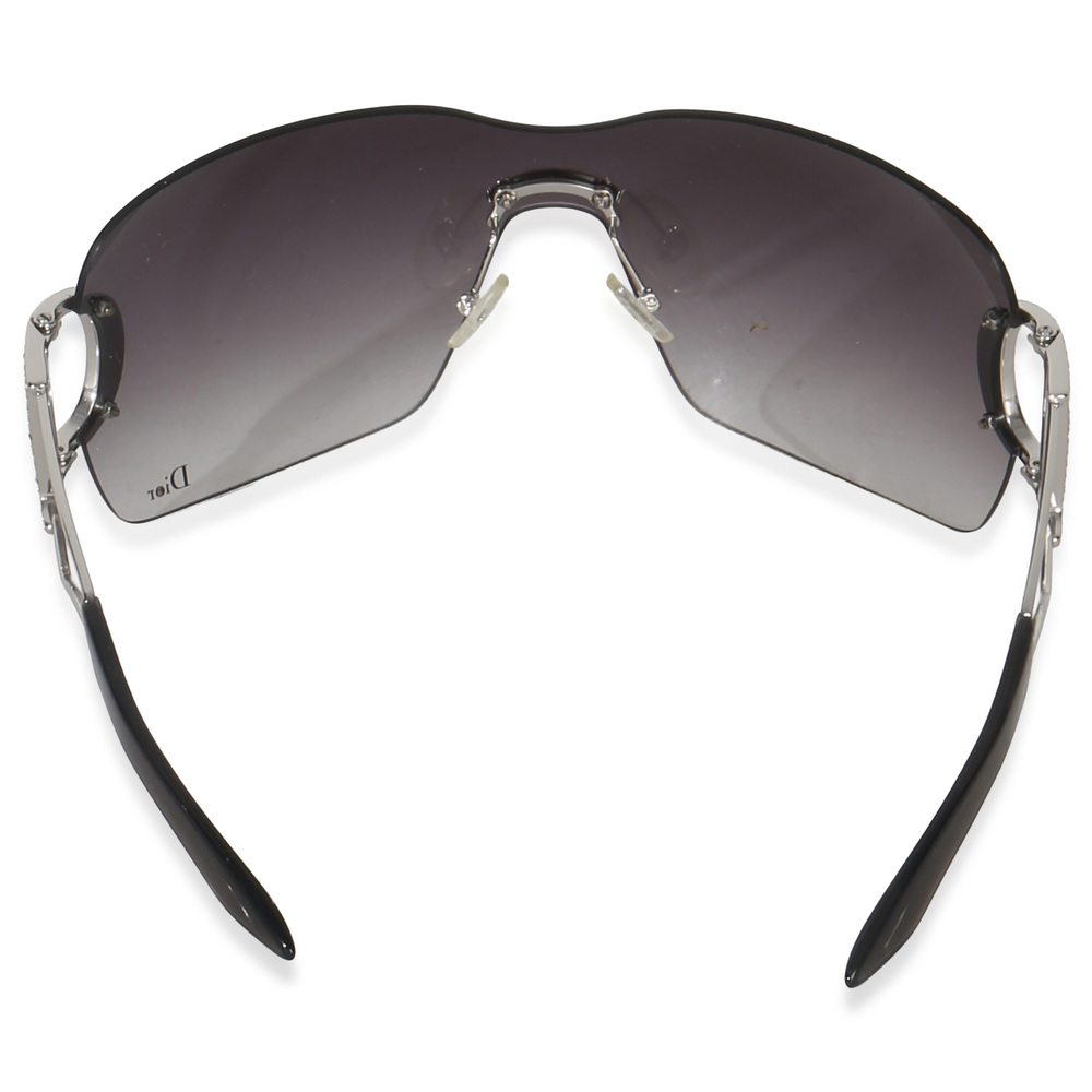 Christian Dior Diorly Crystal Logo Rimless Oversize Shield Sunglasses - Picture 3 of 4